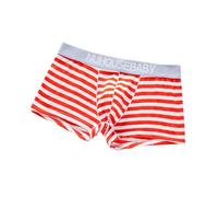 Boxers for Men, Men's Youth Stripe Low Waist Four Corner Flat Underwear Shorts Comfortable Breathable Soft Stretch Fit