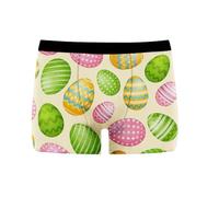 Boxers Shorts-Boxer Shorts Men-Men's underwear | Happy Easter Herren Boxershorts Eier Unterwäsche Bequem Weich Style 2 (White- XXXL)