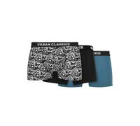 Urban Classics Men's Organic Boxer Shorts, 3 Pack, Detail AOP/Black/Jasper, M