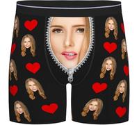 Boxers with face on personalised boxers Custom funny boxers Underwear personalized your name novelty boxer shorts Gifts for men Valentine's Birthday Gifts for Boyfriend,Husband S-XXL