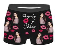 Boxers with Face on Personalised - Custom Underwear with Face for Men Boyfriend Father Husband, Personalized Funny Boxers for Men Boyfriend Husband,Christmas Valentines Gifts for Him, XL