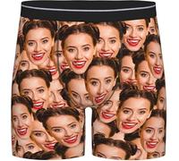 Boxers with face on personalised pants Custom funny boxers Underwear customised novelty boxer shorts Gifts for Boyfriend,Husband - Valentine's Birthday Gifts S-XXL