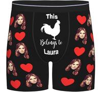 Boxers with face on personalised pants Custom funny boxers Underwear customised novelty boxer shorts Gifts for Boyfriend,Husband - Valentine's Birthday Gifts S-XXL