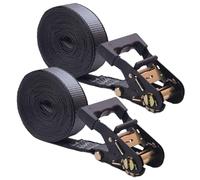 BoxerTool 1.5" x 20' Endless Ratchet Tie Down Strap - 2 Pack - 4,000LBS Heavy Duty Cargo Tie Down, Ratcheting Securing Straps, Car Rack, Cargo, Motorcycles, Trailer Loads, Kayak