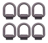 BoxerTool 3/8" Heavy Duty Weld On D Ring - 5,000 LBS Breaking Strength Tie Down Anchor for Truck Bed - Forged D Rings for Trailer (6 Pack)