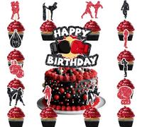 Boxes Cake Decoration, Doyomtoy Cake Decoration Box Birthday Decoration Cake Topper Birthday for Bodybuilding and Sports Themes Party Decoration Pack of 13