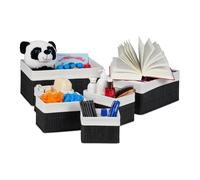 Boxes Organiser Make-up Toys Crafts Sizes Home Set Bamboo Storage Baskets Shelf