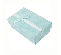 Boxes with Lid for Gifts Packaging, 32Pcs Paper Gift Boxes For Jewelry Packaging 5 * 8 * 2.5cm Ring Earrings Necklace(Light Blue)