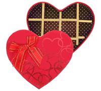 Boxes with Lid for Gifts Packaging, Chocolate Gift Box Shirt Boxes For Presents Empty Red Heart Paper Packaging