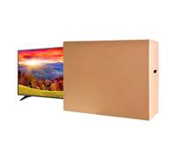 Boxes2Go Double Wall Cardboard TV box for Moving House, Packing, Storing, Shipping (22" up to 52") | Made in Britain TV Packing Box with Handles and Extra Strength