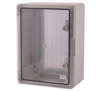 BOXEXPERT ABS plastic housing Fleet control cabinet IP65 grey/transparent (ABS, 400x300x170mm with transparent door)