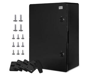 BOXEXPERT® Distribution Box Outdoor Waterproof [ABS Plastic IP65 Housing] Black (Fleet Series) 500 x 350 x 190 mm | Exterior Control Cabinet | Wall Cabinet | Industrial Housing | Empty Housing