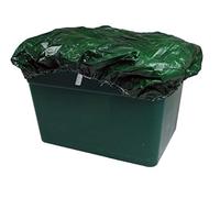 BOXHAT - BLACK, BLUE or GREEN - (1-3 Pack) Recycling Box Cover - Laminated WATERPROOF Kerbside Recycling Lid - Elastic Sealed & Tie (2 Pack, Green)