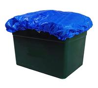 BOXHAT - BLUE or GREEN - (1-3 Pack) Recycling Box Cover - Laminated WATERPROOF Kerbside Recycling Lid - Elastic Sealed & Tie (2 Pack, Blue)