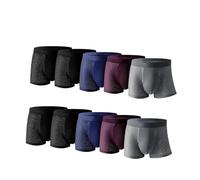 Boxhero Underwear BOXHERO BAMBOO FIBRE BOXER SHORTS - FOR ALL-DAY COMFORT 4xBlack+2x(Blue+Gray+Red),4x_l
