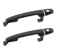BOXI 2pcs 81309 Exterior Front Left & Right Door Handles Fit for Toyota Camry Corolla Highlander Matrix Prius RAV4 Solara Yaris 2001-2012 with Keyhole-Smooth Black (69211AA020C0 6921033080C1)