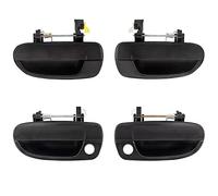 BOXI 80683 80684 80685 80686 Set of 4 Outside Exterior Front Rear Left Right Door Handles Replacement for Hyundai Accent 2000-2006 Textured Black (OE# 8265025000 8266025000 8365025000 8366025000)