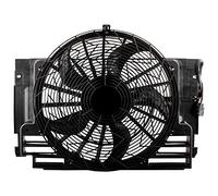 BOXI Auxiliary Condenser Brushless Cooling Fan Assembly Compatible with 2000 2001 2002 2003 2004 2005 2006 BMW X5 3.0L 4.4L 4.6L 4.8L (Replaces # 64546919051 64546921381 621-213)