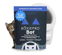 BoxiePro Bot Probiotic Cat Litter for Automatic Litter Boxes, 40+ Day Odor Control, Clumping Clay Kitty Litter, Odor Eliminating Probiotics, Low Dust, No Fragrances, 16 lb