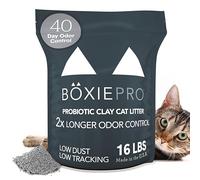 BoxiePro Deep Clean, Scent Free, Probiotic Clumping Cat Litter - Clay Formula - Cleaner Home - Ultra Clean Litter Box, Probiotic Powered Odor Control, Hard Clumping Litter, 99.9% Dust Free