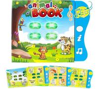 Boxiki Kids Animal Learning Sound Book Activity Book for Toddlers 12-18 Months and Early Baby Development. Electronic Animal Book, Play Music, Learn Animal Names, Sounds for Babies 1-2 Years Olds