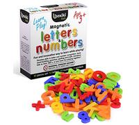 Boxiki Kids Magnetic Letters and Numbers for Children - Colorful Fridge Magnets for Kids includes 52 Alphabets, 20 Numbers & 8 Symbols - Educational Toys for 3 Year Old Boys Girls