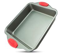 Boxiki Kitchen Baking Tray - Non-Stick Steel 8 Inch Square Cake Tin Durable, Convenient, Premium Quality No-Stick Brownie Baking Tin, 20 x 20 cm