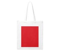 BOXILTD A playful little cat Canvas Tote Bag - Reusable and Eco-Friendly Tote Bags Suitable for Many Occasions, Pure Red Color, One Size