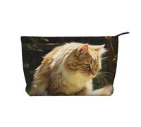 BOXILTD A playful little cat Makeup Bag - Soft Travel Makeup Bag, Compact Cosmetic Case with Zipper Closure Ideal for Essentials, A Playful Little Cat, One Size