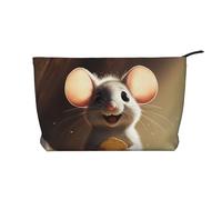 BOXILTD A playful little cat Makeup Bag - Soft Travel Makeup Bag, Compact Cosmetic Case with Zipper Closure Ideal for Essentials, A Mouse, One Size