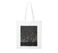 BOXILTD Bohemian pattern Canvas Tote Bag - Reusable and Eco-Friendly Tote Bags Suitable for Many Occasions, Black Tree, One Size