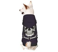 BOXILTD Border Skull Print Halloween Pet Hoodie, Hooded Sweatshirt | Craft A Playful Halloween Look For Your Pup To Grab Attention At Halloween Events And Daily Walks
