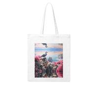 BOXILTD Cute giant panda Canvas Tote Bag - Reusable and Eco-Friendly Tote Bags Suitable for Many Occasions, Birds on the Stone, One Size
