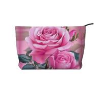 BOXILTD Cute giant panda Makeup Bag - Soft Travel Makeup Bag, Compact Cosmetic Case with Zipper Closure Ideal for Essentials, Beautiful Pink Roses, One Size