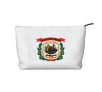 BOXILTD Cute Mouse Makeup Bag - Soft Travel Makeup Bag, Compact Cosmetic Case with Zipper Closure Ideal for Essentials, West Virginia Flag, One Size