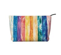 BOXILTD Cute tiger Makeup Bag - Soft Travel Makeup Bag, Compact Cosmetic Case with Zipper Closure Ideal for Essentials, Colorful Lines, One Size