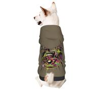 BOXILTD Fierce Skull Print Halloween Pet Hoodie, Hooded Sweatshirt | Craft A Playful Halloween Look For Your Pup To Grab Attention At Halloween Events And Daily Walks