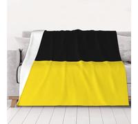 BOXILTD Flag of Baden-Württemberg Fleece Plush Throw Blanket 50" x 60" - Cozy Fleece Throw Blanket for Bed, Couch, Travel & Camping, Black