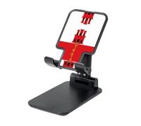 BOXILTD Flag of Gibraltar Universal Cell Phone Holder - Adjustable Desk Phone Stand for Office Home & Travel Black