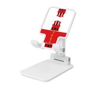 BOXILTD Flag of Gibraltar Universal Cell Phone Holder - Adjustable Desk Phone Stand for Office Home & Travel Black