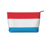 BOXILTD Flag of the State of Baden-Württemberg Makeup Bag - Soft Travel Makeup Bag, Compact Cosmetic Case with Zipper Closure Ideal for Essentials, Flag Of Luxembourg, One Size