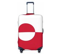BOXILTD Greenland flag Travel Luggage Cover Protector - Suitcase Cover Protector Fit 18-32 Inch Luggage, Black, purple, red, Black, X-Large