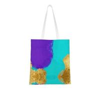 BOXILTD grey Tote Bag - Stylish Canvas Tote Bags for Women, Reusable Grocery Shopping Cloth Bag, Golden Graffiti, One Size