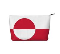 BOXILTD Italian flag Makeup Bag - Soft Travel Makeup Bag, Compact Cosmetic Case with Zipper Closure Ideal for Essentials, Greenland Flag, One Size