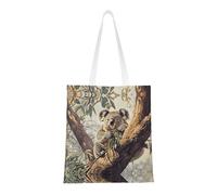 BOXILTD Land sea turtle Tote Bag - Stylish Canvas Tote Bags for Women, Reusable Grocery Shopping Cloth Bag, Koala on the Tree, One Size