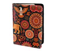 BOXILTD Lion and Tiger Print Passport Leather Travel Passport Cover