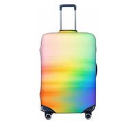 BOXILTD Mixed color pattern Travel Luggage Cover Protector - Suitcase Cover Protector Fit 18-32 Inch Luggage, Black, purple, red, Black, L