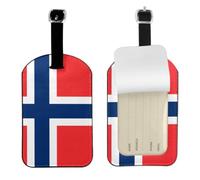 BOXILTD Norwegian Flag Print Customizable Flag Luggage Tags | Vibrant National Flag Patterns Add Ignite To Your Travels, Mark Your Suitcase And Cut Down Airport Mix-Ups