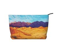 BOXILTD Parrots on Trees Makeup Bag - Soft Travel Makeup Bag, Compact Cosmetic Case with Zipper Closure Ideal for Essentials, Mountain Range, One Size