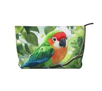 BOXILTD Parrots on Trees Makeup Bag - Soft Travel Makeup Bag, Compact Cosmetic Case with Zipper Closure Ideal for Essentials, Parrots On Trees, One Size